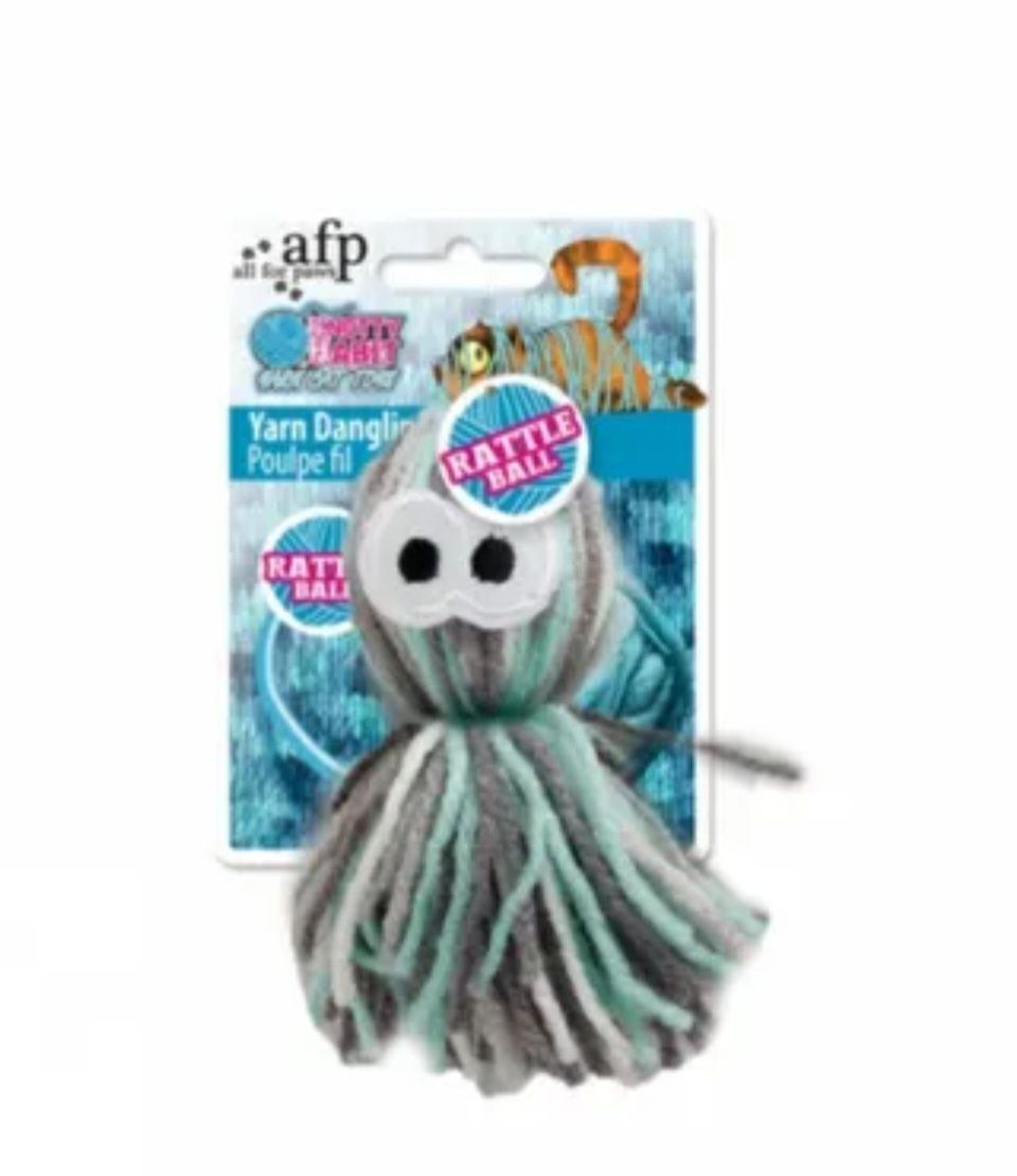 Knotty habbit cat yarn dangling octopus