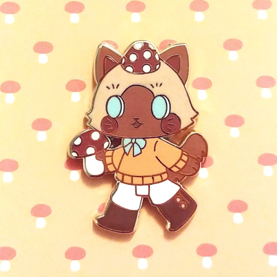 Enamel Pin: Mushroom Cat