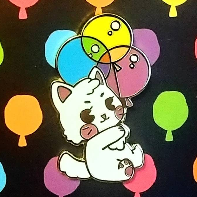 Enamel Pin: Balloon Cat