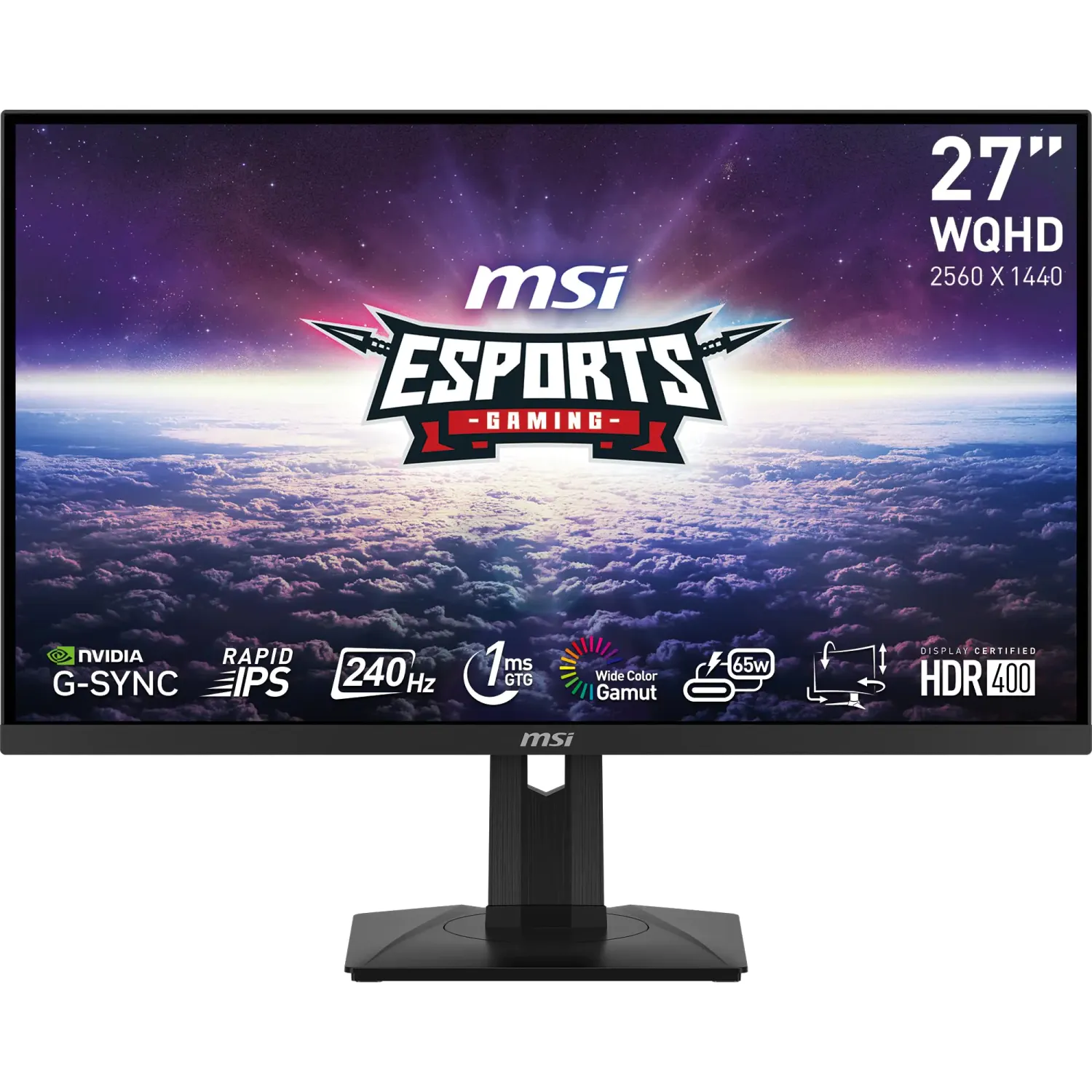 ZippFree™ G274QPX 27&quot; Elite Gaming &amp; Creator Monitor — 2K QHD | 240Hz | Rapid IPS | 1ms | HDR | G-Sync