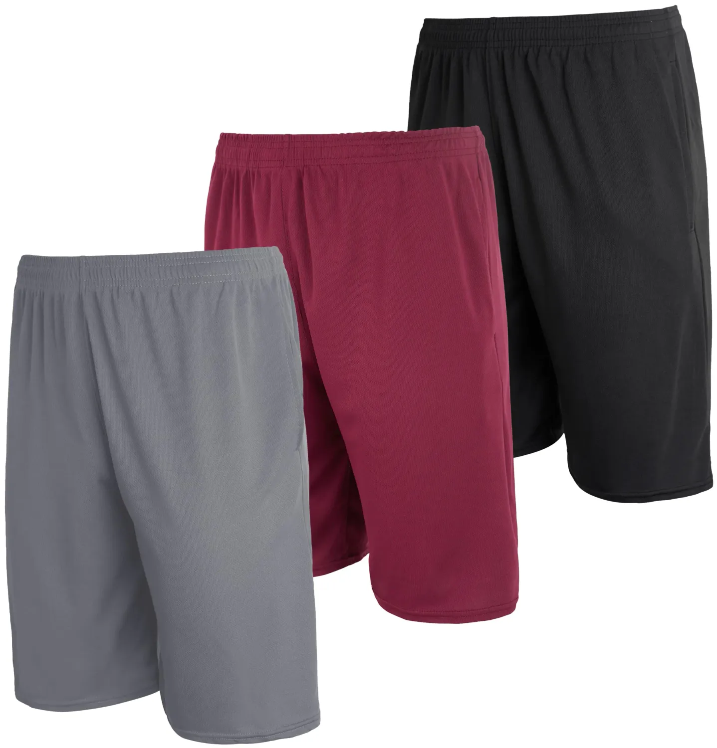 ZippFree™ Large 3-Pack Mesh Active Shorts for Men — Quick-Dry, Gym-Ready, All-Summer Flex