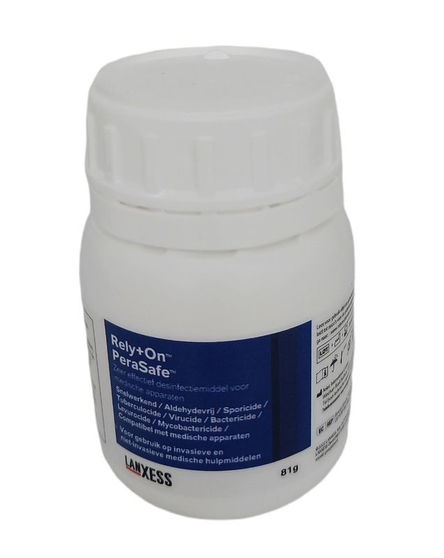 ​Rely+On™ PeraSafe™ 24x81 g (doos) – CE-gecertificeerd Desinfectiemiddel voor Medische Hulpmiddelen