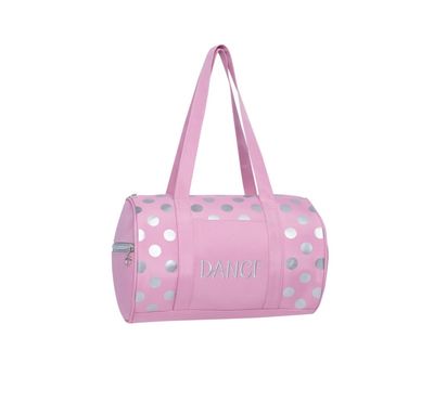 BAG DUFFEL DOTS - PINK/SILVER (H-1047)