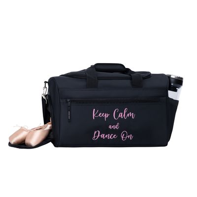 BAG DUFFEL KEEP CALM - BLACK (H-7027)