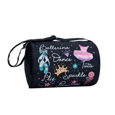 BAG DUFFEL STEPHANIE - BLACK (H-1701)