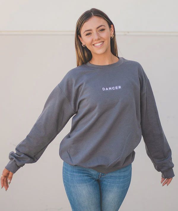 CREWNECK SWEATER DANCER (COV-DNCR), Color: CHARCOAL, Size: XS