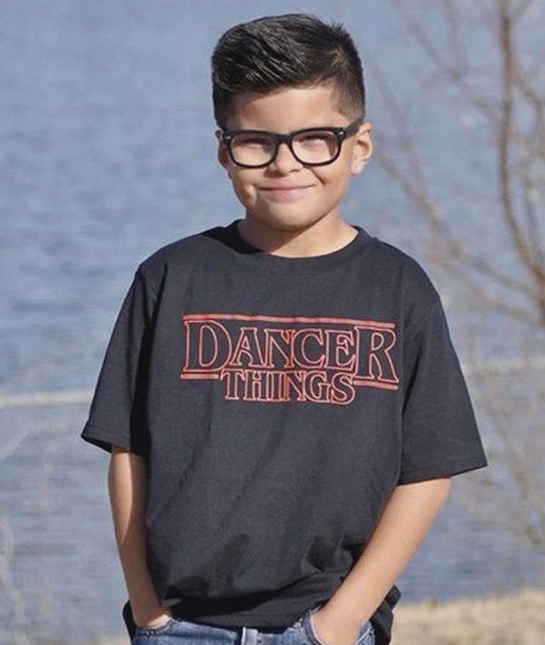 TEE DANCER THINGS (COV-DTU), Color: BLACK, Size: YM