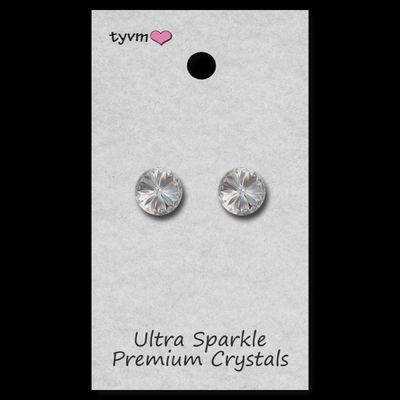 SINGLE STONE EARRING 11MM CLIP ON (TYVM-96011C)