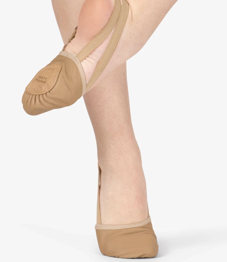 LEATHER PLEATED HALFSOLE CHILD (AL-621C), Color: JAZZY_TAN, Size: 1, Width Run: M
