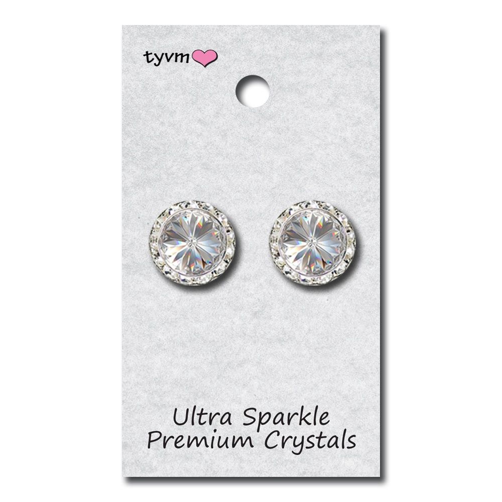 EARRING 17MM CLIP ON (TYVM-98017C), Color: CLEAR