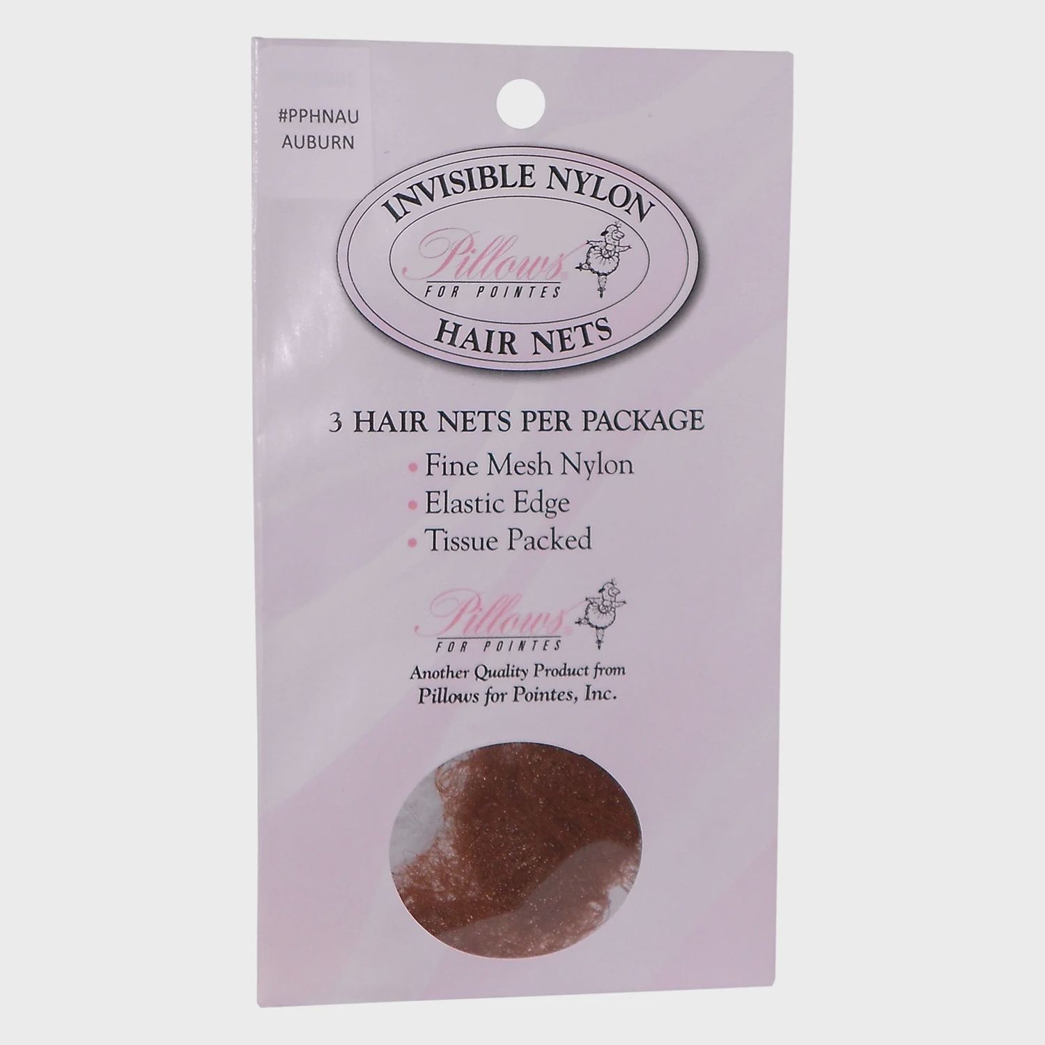 HAIR NETS 3PACK (PFP-HN), Color: AUBURN