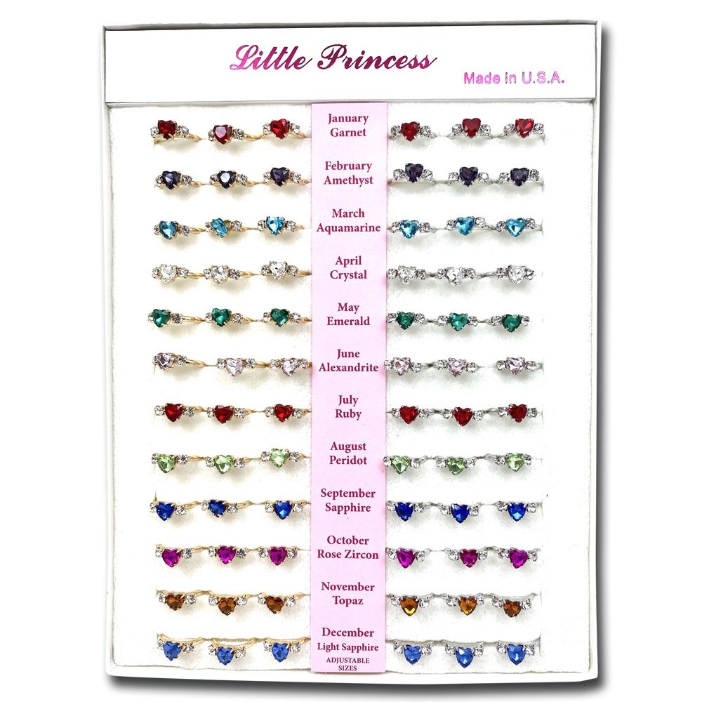BIRTHSTONE RINGS HEARTS  (TYVM-11933), Size: JANUARY