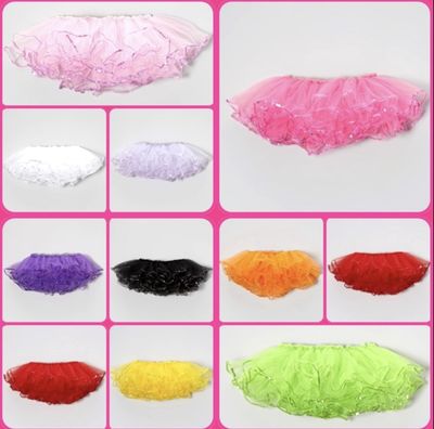 SKIRT 4 LAYER SEQUIN MESH TUTU (CJ-SKT51)