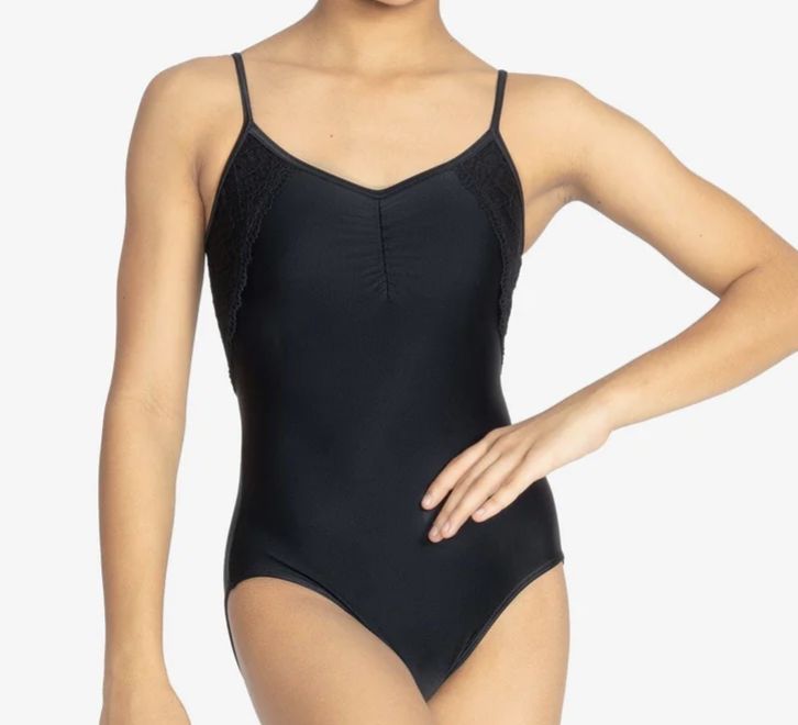 LEO CAMI W/ STRETCH LACE BACK &quot;NOE&quot; (SD-RDE2790), Color: BLACK, Size: M