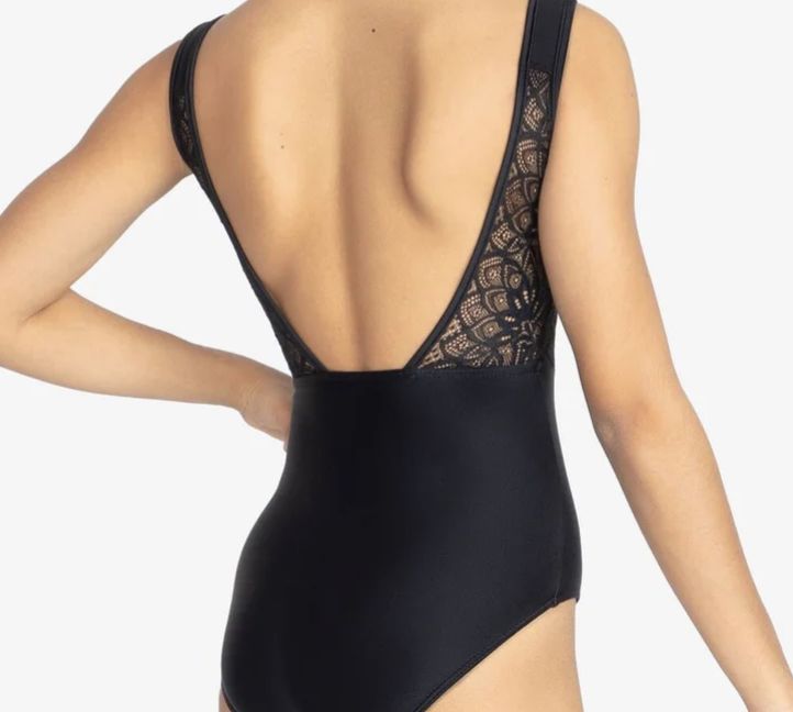 LEO TANK STRETCH LACE BODICE AND SIDE &quot;BIANCA&quot; (SD-RDE2786), Color: BLACK, Size: P