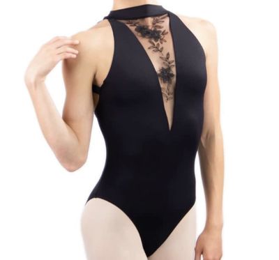 LEO HIGH NECK W/FLOWERS AND OPEN BACK (BALRO-BRIELLE)