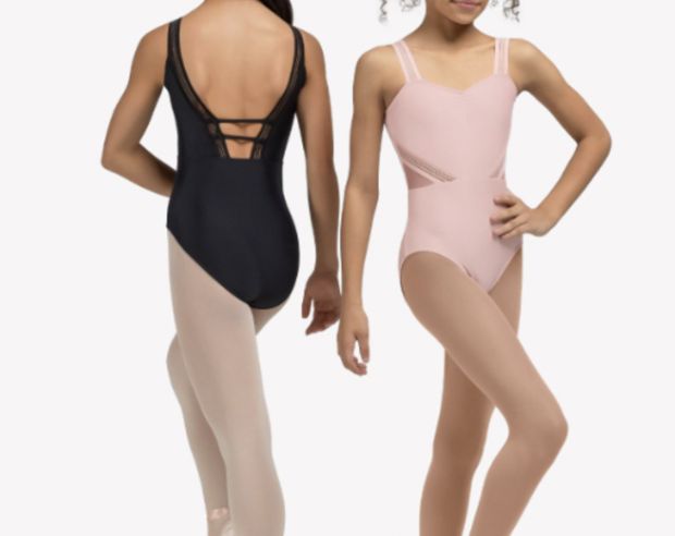 LEO ELASTIC MESH STRAPS PINCH FRONT &quot;ALESSIA&quot; (SD-L2687), Color: BLACK, Size: 12_14
