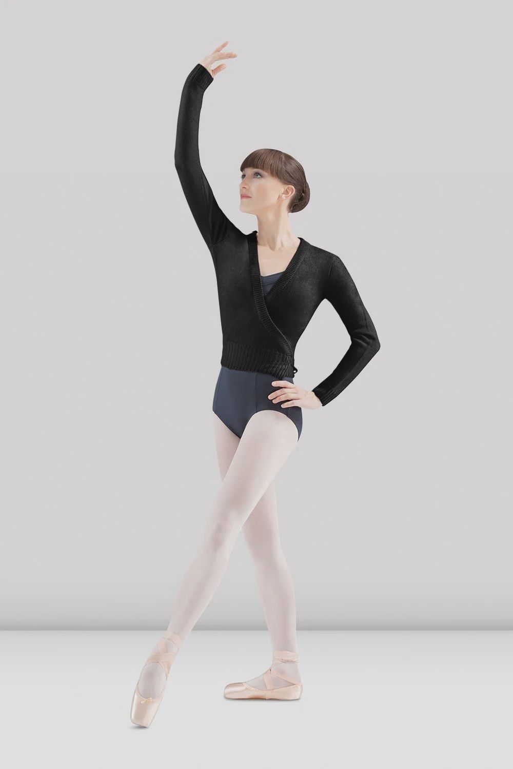 KNIT WRAP SWEATER ADULT (B-Z0910), Color: BLACK, Size: S