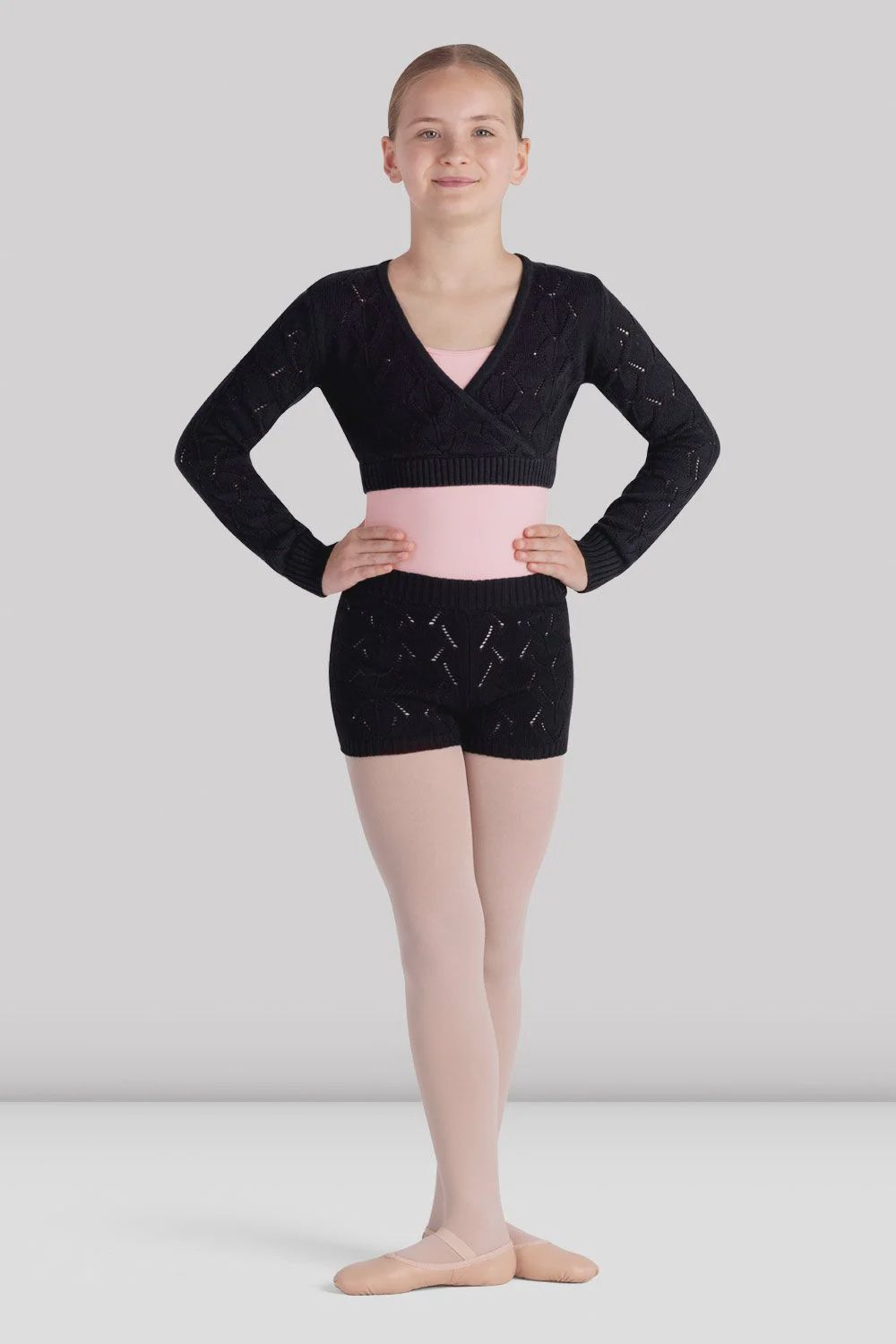WRAP TOP KNITWEAR (B-CZ5259), Color: BLACK, Size: 2_4