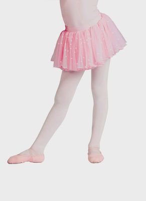 SKIRT PULL ON MESH WITH POLKA DOTS (D-24403C)