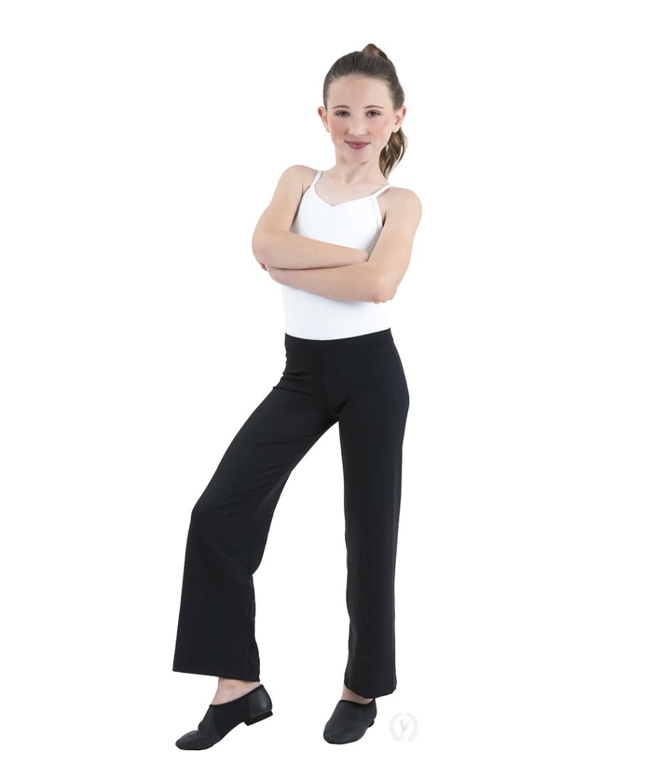 MICROFIBER MID RISE JAZZ PANT CHILD (E-44555C), Color: BLACK, Size: S