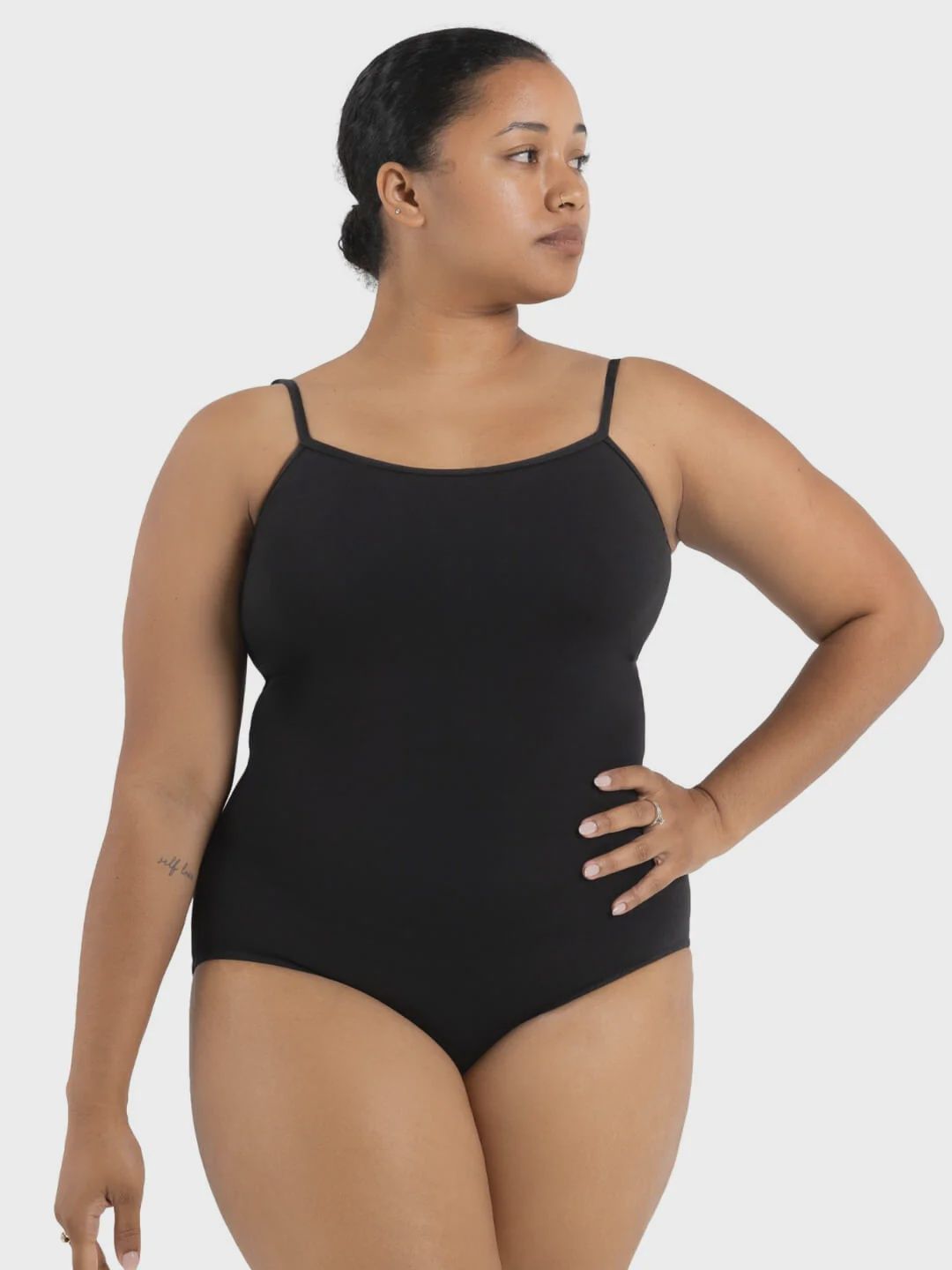 LEO CAMI WITH ADJUSTABLE STRAP (C-CC100), Color: BLACK, Size: XS