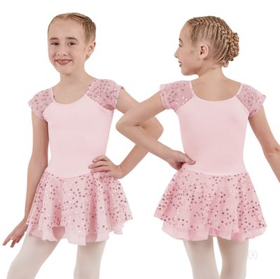 DRESS CAP SLEEVE WITH SPARKLES (E-05250C)