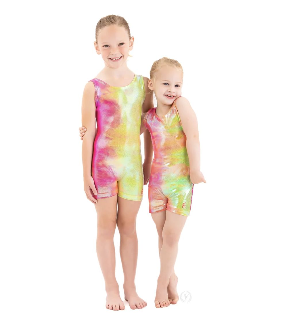GYMNASTICS BIKETARD (E-97503), Color: CITRUS, Size: XS