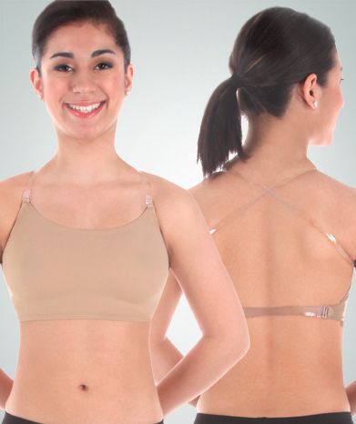BRA W/CLEAR BACK CLEARSTRAP AD (BW-275), Color: NUDE, Size: XS