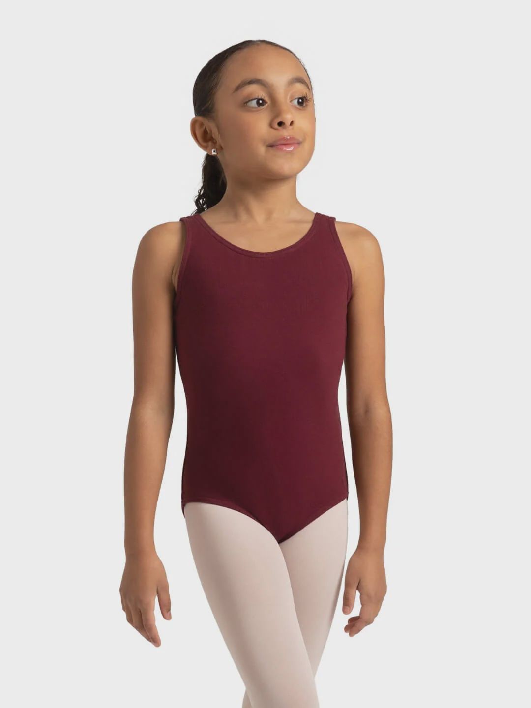 TANK LEO WITH BALLET LINE (C-CC201C), Color: BURGUNDY, Size: I