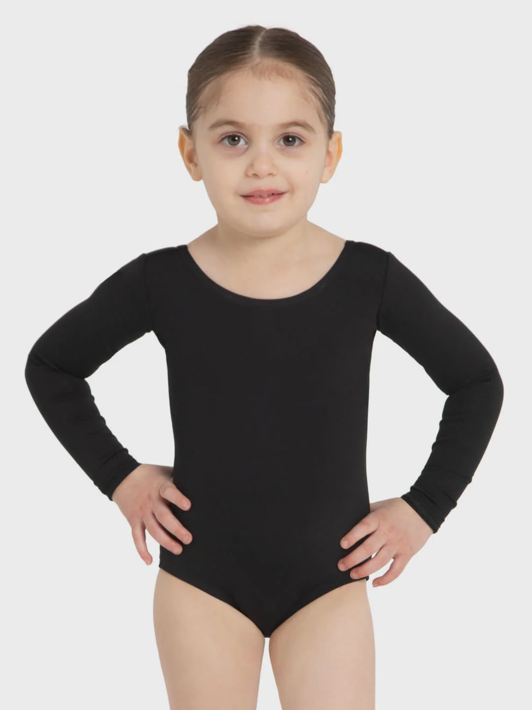 LONG SLEEVE LEOTARD CHILD (C-TB134C), Color: BLACK, Size: T