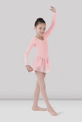 DRESS LONG SLEEVE SCOOP NECK CHILD (B-CL5309)