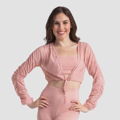 "DEW DROP" JACKET MESH CROP W/TIE (SD-TP57)