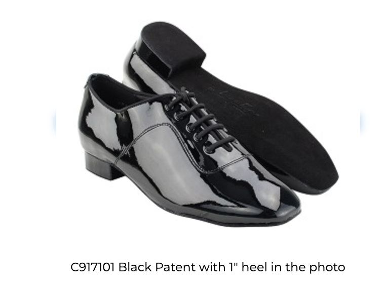 BALLROOM CLASSIC MEN OXFORD LACEUP (VF-917101), Color: BLACK_PATENT, Size: 6.5