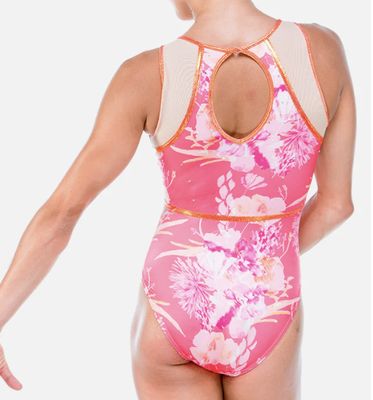 QUATRO GYMNASTICS LEOTARD POETRY COPPER CORAL