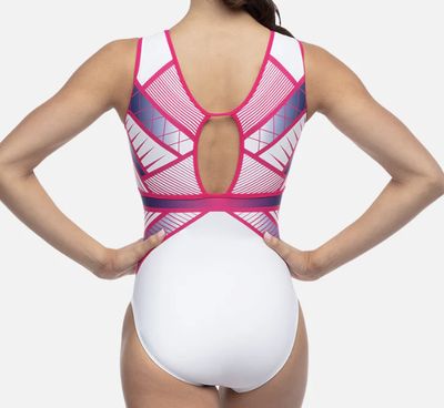 QUATRO GYMNASTICS LEOTARD EQUINOX WHITE