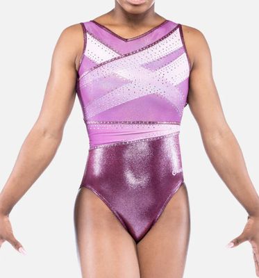 QUATRO GYMNASTICS LEOTARD ICON BURGUNDY PINK