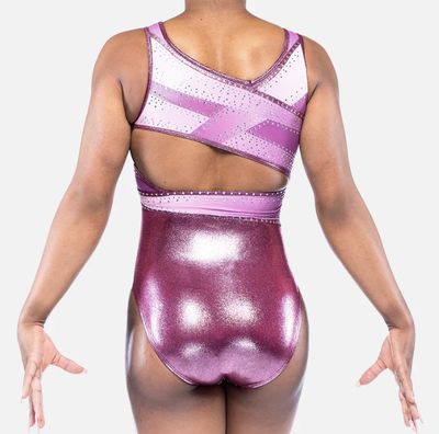 QUATRO GYMNASTICS LEOTARD ICON BURGUNDY PINK