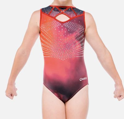 QUATRO GYMNASTICS LEOTARD SPECTRE RED