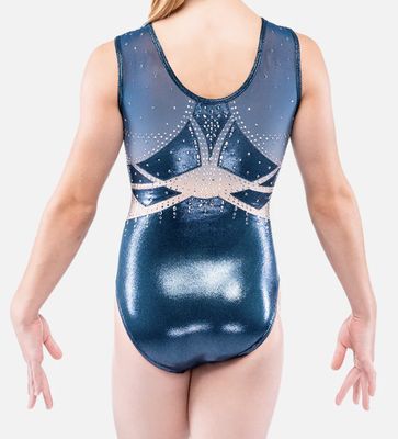 QUATRO GYMNASTICS LEOTARD RUNWAY TITANIUM