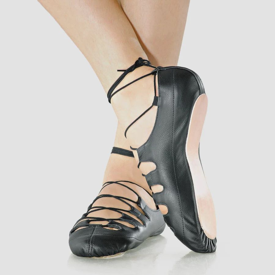 GHILLIE FULL SOLE LEATHER (SD-MD10L/MD10S), Color: BLACK, Size: 9.5S, Width Run: MEDIUM