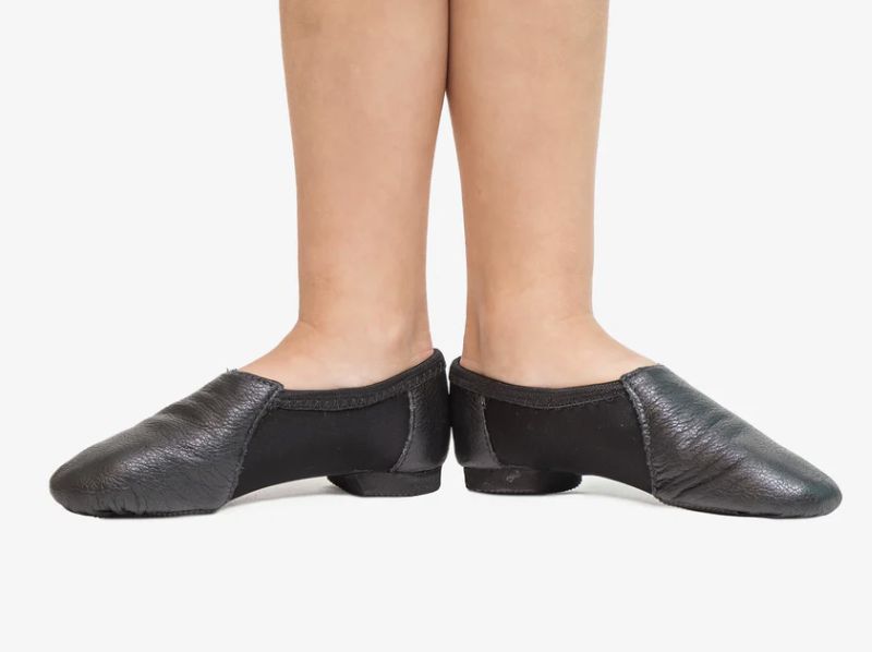 JAZZ SHOE SLIP ON LOW PROFILE ADULT (SD-JZ76L), Color: BLACK, Size: 3, Width Run: M