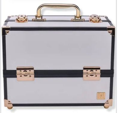 MEDIUM MAKE ME OVER TRAIN CASE WHITE