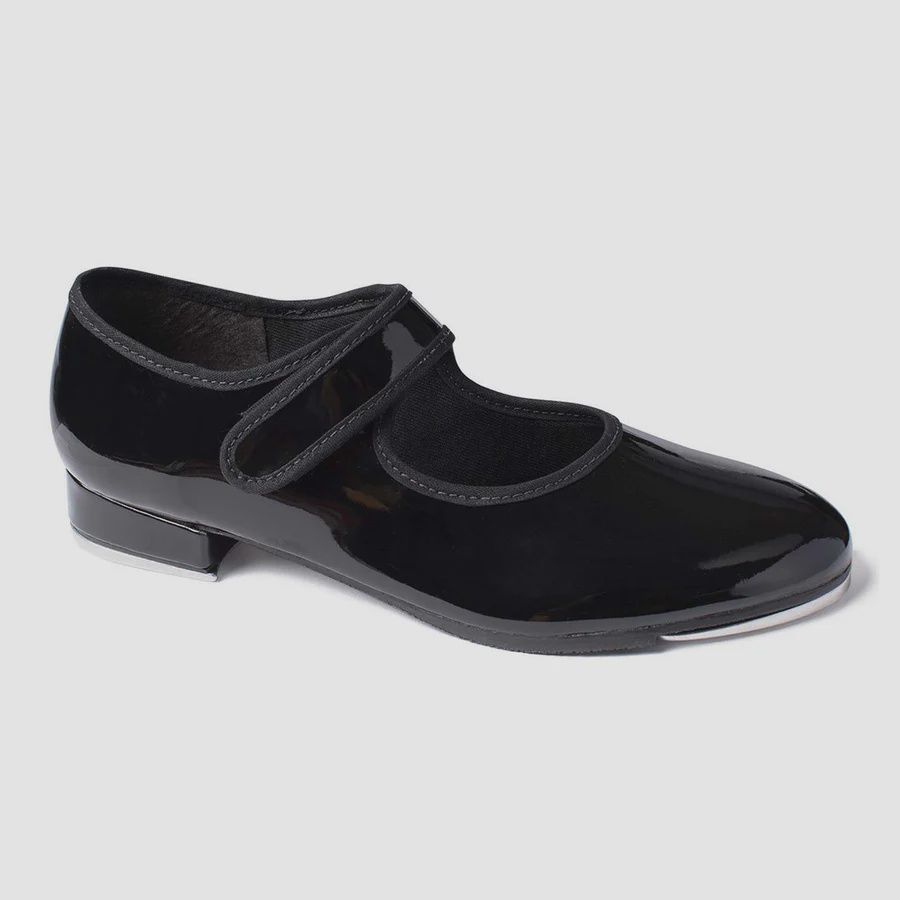 TAP SHOE VELCRO STRAP (SD-TA38), Color: BLACK PATENT, Size: 3, Width Run: M