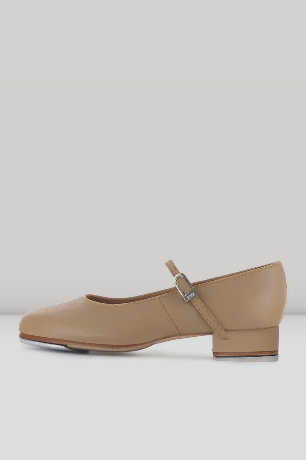 TAP TAP-ON BUCKLE 1&quot; HEEL (B-302L), Color: TAN, Size: 4, Width Run: M