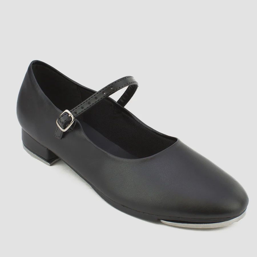 TAP BUCKLE 1 HEEL ADULT (SD-TA07), Color: BLACK, Size: 3, Width Run: M