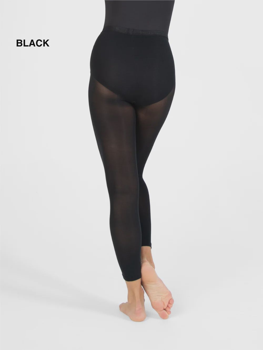 TIGHT FOOTLESS SUPPLEX (BW-A33), Color: BLACK, Size: S/M