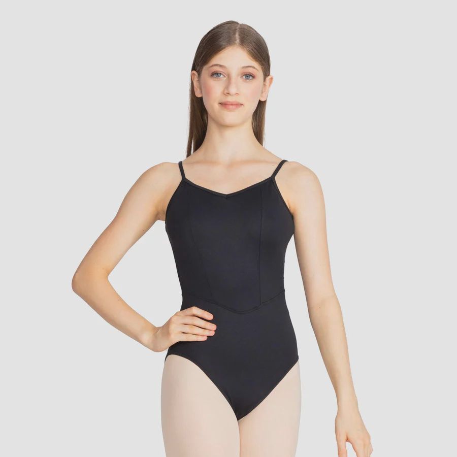 LEO CAMI WITH V-WAIST ADULT (SD-SL214), Color: BLACK, Size: P