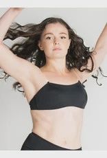 BRA PADDED W/ CLEARSTRAP ADULT (BW-274), Color: BLACK, Size: XS