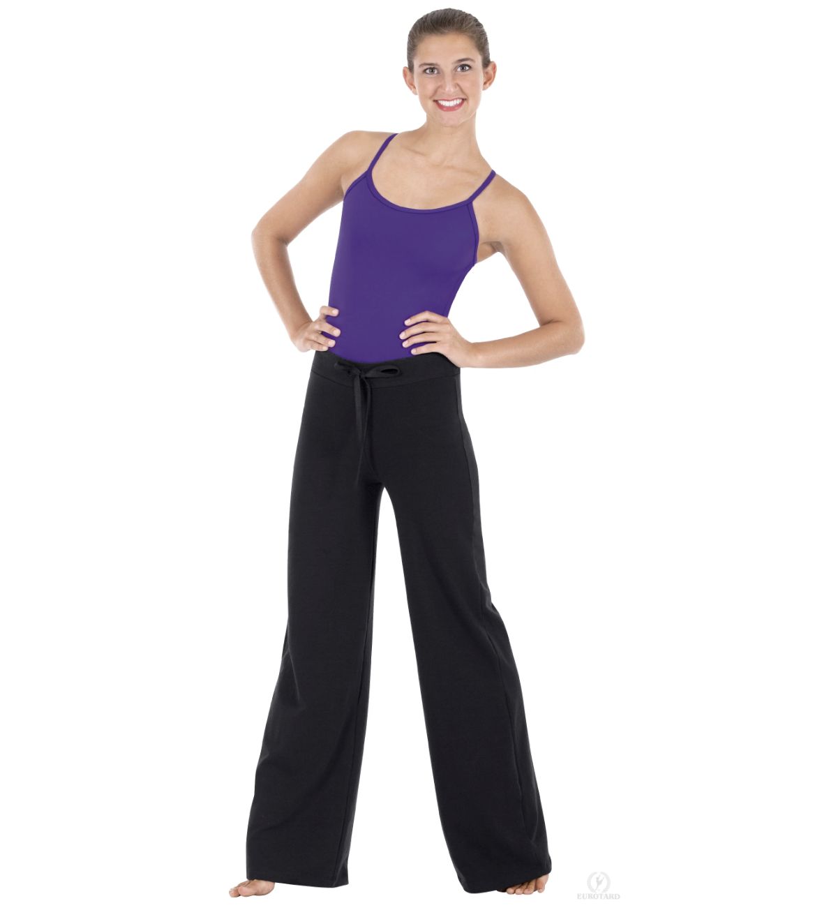 JAZZ PANT WIDE LEG ADULT (E-46435), Color: BLACK, Size: XS